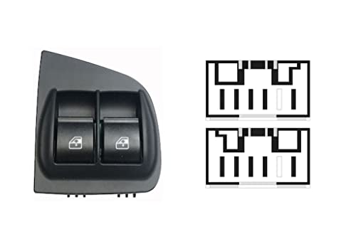 Fensterheber Knopf hergestellt für Fiat DBLO' von 2006 bis 2010 vorne links Tasten 10 PIN 2 T. 735417033 von PROPOSTEONLINE