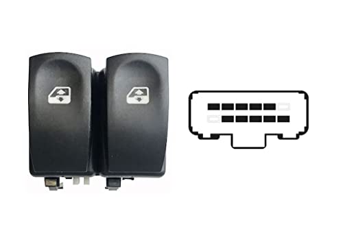 Fensterheber Bedienelemente für Renault Modus von 2004 bis 2013 vorne links Tasten 10 PIN 8200214939 von PROPOSTEONLINE