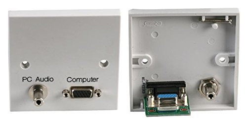 AV-Wandplatte mit 15-poligem VGA- und 3,5-mm-Stereo-Klinkenstecker von PROSIGNAL