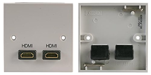 AV-Wandplatte mit 2 x 90° HDMI-Buchsen von PROSIGNAL