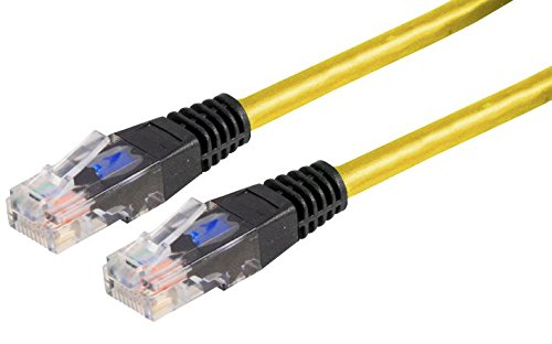 Pro Signal Cat5e Crossover-Kabel, 0,5 m, Gelb von PROSIGNAL
