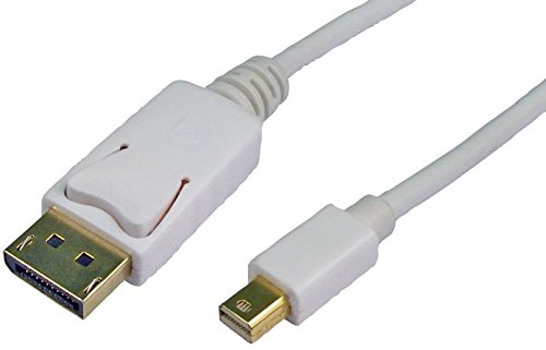 Pro Signal CDLMDP-102 Mini DisplayPort auf DisplayPort Kabel, 2 m, Weiß von PROSIGNAL