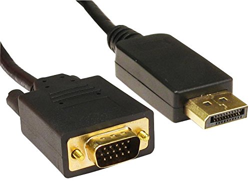 Pro Signal HDHDPORT-VGA-2M DisplayPort Stecker auf VGA Stecker, 2 m, Schwarz von PROSIGNAL