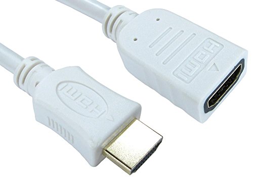 Pro Signal High Speed 4K UHD HDMI-Kabel mit Ethernet, Stecker auf Buchse, 0,5 m, Weiß von PROSIGNAL