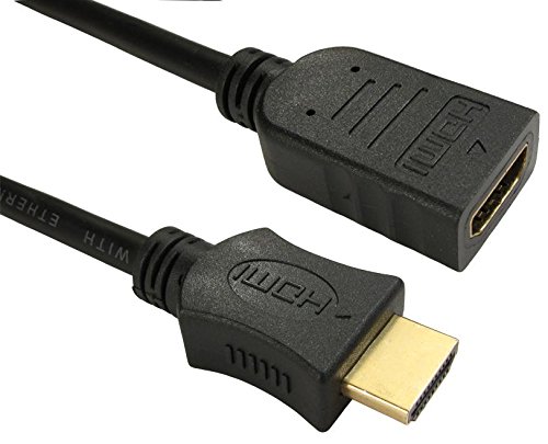 Pro Signal High Speed 4K UHD HDMI-Kabel mit Ethernet, Stecker auf Buchse, 1 m, Schwarz von PROSIGNAL