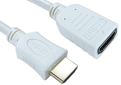 Pro Signal High Speed 4K UHD HDMI-Kabel mit Ethernet, Stecker auf Buchse, 3 m, Weiß von PROSIGNAL