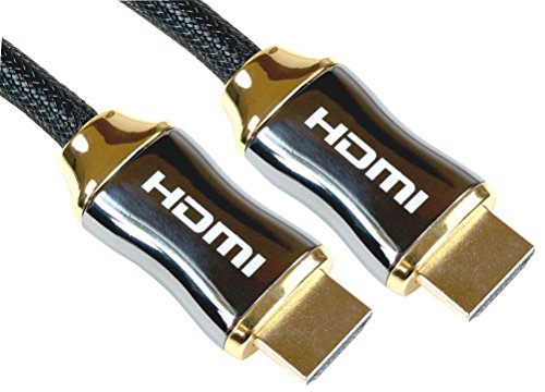 Pro Signal High Speed 4K UHD HDMI-Kabel mit Ethernet, Stecker auf Stecker, geflochten, vergoldete Stecker, 3 m Schwarz von PROSIGNAL