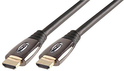 Pro Signal High Speed 4K UHD HDMI-Kabel mit Ethernet, verchromte Anschlüsse, vergoldet, 1 m, Schwarz von PROSIGNAL