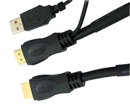 Pro Signal High Speed Active HDMI-Kabel, Stecker auf Stecker mit USB-Strom, 50 m, Schwarz von PROSIGNAL