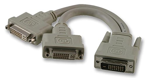 Pro Signal PS11268 DVI-D-Stecker auf 2 DVI-Buchsen, 115 mm, Grau von PROSIGNAL