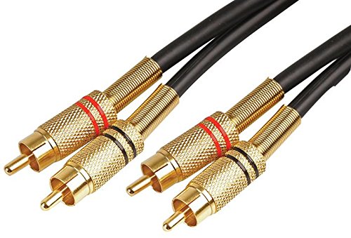 Pro Signal PSG00462 Cinch-Kabel (2 x Cinch-Stecker auf 2 x Stecker, 10 m) Schwarz von PROSIGNAL