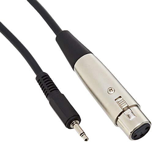 Pro Signal PSG00758 3-polige XLR-Buchse auf 3,5 mm Mono-Klinkenstecker, 2 m, Schwarz von PROSIGNAL