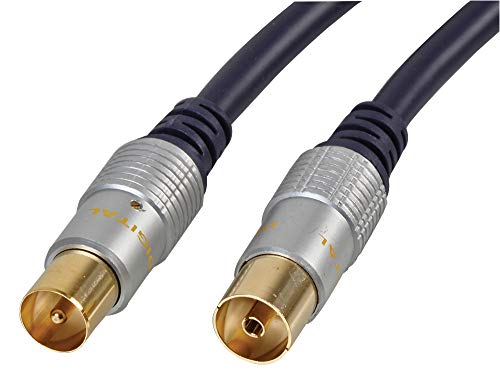 Pro Signal PSG00825 HQ Fly Lead Koaxial Stecker auf Buchse, 2 m, Schwarz von PROSIGNAL