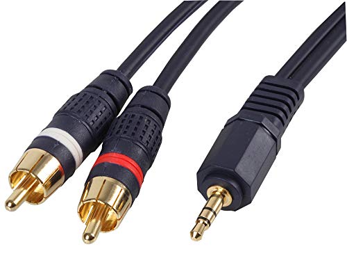 Pro Signal PSG00826 Stereo-Klinkenstecker auf 2 x Cinch-Stecker, 2 m, Blau von PROSIGNAL