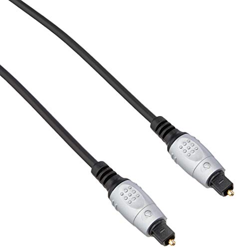 Pro Signal PSG02860 Toslink Optisches Audiokabel, Stecker auf Stecker, 5 m, Schwarz von PROSIGNAL