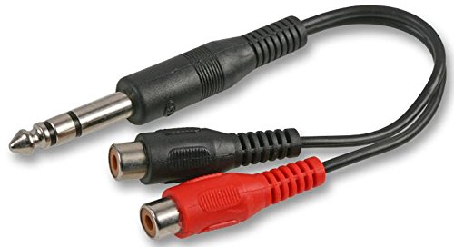 PROSIGNAL Doppel-Cinch-Buchse auf 6,35 mm Stereo-Klinkenstecker, 500 mm, Schwarz - Audiokabel PROSIGNAL Doppel-Cinch-Buchse auf 6,35 mm Stereo-Klinkenstecker, 500 mm, Schwarz - Audiokabel von PROSIGNAL