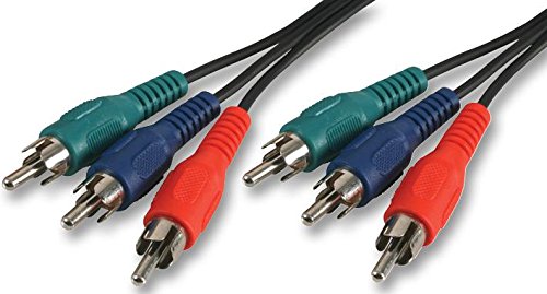 Pro Signal PSG03236 3x RGB Phono (RCA) Stecker auf 3x Stecker, 2 m, Schwarz von PROSIGNAL