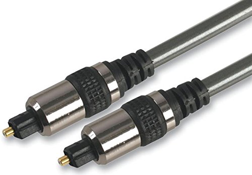 Pro Signal PSG03292 HQ Toslink Optisches Audiokabel mit verchromtem Kopf, 1 m, Schwarz Pro Signal PSG03292 HQ Toslink Optisches Audiokabel mit verchromtem Kopf, 1 m, Schwarz von PROSIGNAL