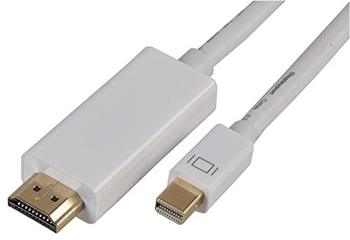 Pro Signal PSG04022 Mini DisplayPort auf HDMI Stecker auf Stecker, 3 m, Weiß von PROSIGNAL