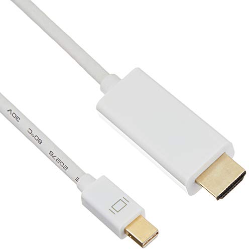 Pro Signal PSG04023 Mini DisplayPort auf HDMI Stecker auf Stecker, 5 m, Weiß von PROSIGNAL