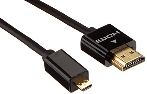 Pro Signal PSG04067 HDMI-Kabel mit Ethernet, Stecker auf Micro D Stecker, ABS-Stecker, 1 m, Schwarz von PROSIGNAL