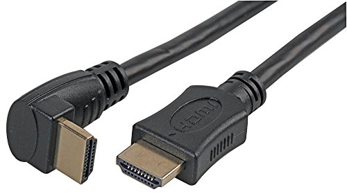 Pro Signal PSG04134 HDMI-Kabel mit Ethernet, Stecker auf rechtwinklige Stecker, 4 m, Schwarz von PROSIGNAL