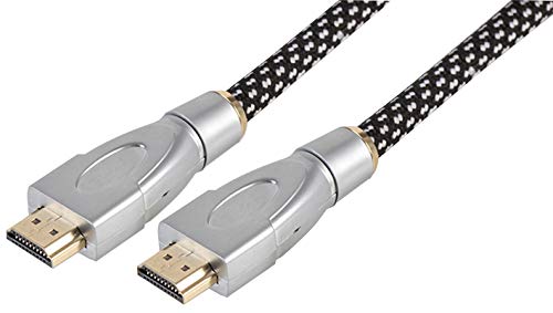 Pro Signal PSG04144 HDMI-Kabel mit Ethernet, Stecker auf Stecker, Nylonummantelung, vergoldete Kontakte, 4 m Länge von PROSIGNAL
