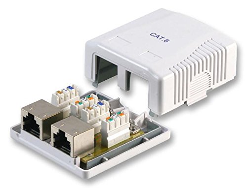 Pro Signal PSG08003 2-Port Cat6 RJ45 Aufputzdose, geschirmt von PROSIGNAL