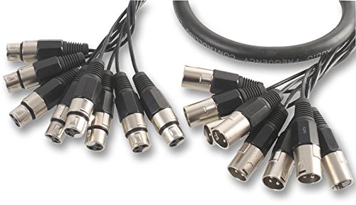 Pro Signal PSG08150 8-Wege-XLR-Stecker auf Buchse, 3 m, Schwarz von PROSIGNAL