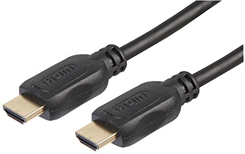 Pro Signal PSG3001-HDMI-0.5 Premium High Speed 4K UHD HDMI-Kabel mit Ethernet, Stecker auf Stecker, vergoldete Kontakte, 0,5 m, Schwarz von PROSIGNAL