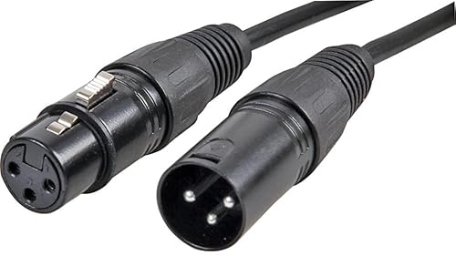 Pro Signal PSG3335-XLR-0.5M Mikrofonkabel, 3-polig, XLR-Stecker auf XLR-Buchse, 0,5 m, Schwarz von PROSIGNAL