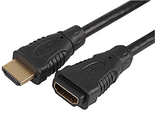 Pro Signal PSG90255 HDMI-Kabel, Stecker auf Buchse, vergoldete Stecker, 2 m von PROSIGNAL