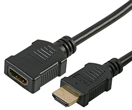 Pro Signal PSG90364 HDMI-Kabel, Stecker auf Buchse, vergoldete Stecker, 2 m von PROSIGNAL