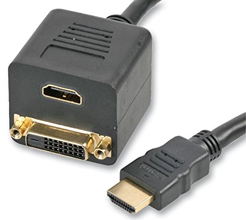 Pro Signal PSG90430 HDMI-Stecker auf HDMI-Buchse und DVI-Buchse, 0,2 m von PROSIGNAL