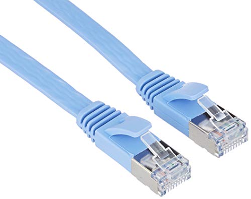 Pro Signal PSG91145 Flaches Cat6a STP Ethernet-Patchkabel, 5 m, Blau von PROSIGNAL