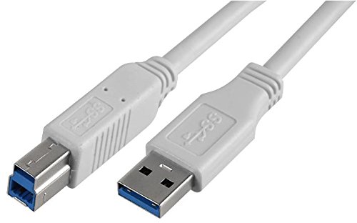 Pro Signal PSG91167 2 m USB 3.0 A-Stecker auf B-Stecker, Weiß von PROSIGNAL