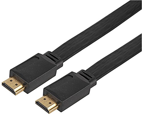 Pro Signal PSG91298 High Speed 4K UHD HDMI-Kabel, Stecker auf Stecker, flaches Kabel, vergoldet, 2 m, Schwarz von PROSIGNAL