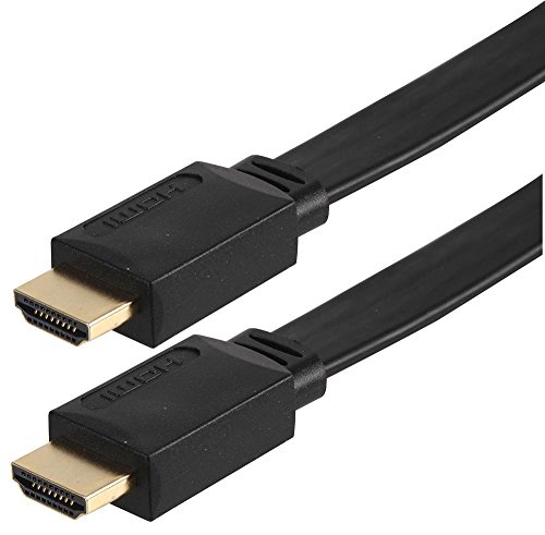 Pro Signal PSG91321 High Speed 4K UHD HDMI-Kabel, Stecker auf Stecker, flaches Low Profile Kabel, vergoldet, 1 m, Schwarz von PROSIGNAL