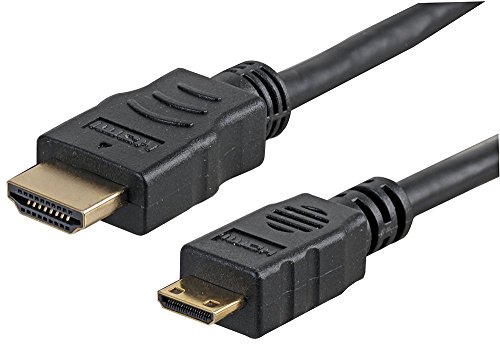 Pro Signal PSG91324 High Speed 4K UHD HDMI Kabel mit Ethernet, Stecker auf Mini C Stecker, vergoldete Kontakte, 1 m, Schwarz von PROSIGNAL