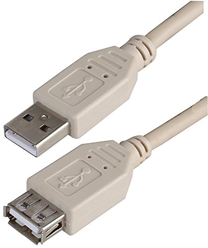 Pro Signal PSG91433 USB 2.0 A Stecker auf Buchse, 0,5 m, Grau von PROSIGNAL