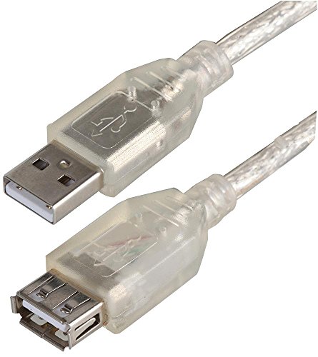 Pro Signal PSG91446 USB 2.0 A Stecker auf Buchse, 5 m, transparent von PROSIGNAL