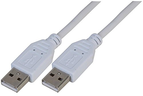 Pro Signal PSG91452 Kabel, USB 2.0 A-Stecker auf A-Stecker, Weiß, 2 m von PROSIGNAL