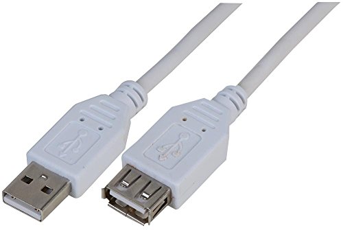 Pro Signal PSG91457 Kabel, USB 2.0 A Stecker auf A Buchse, weiß, 1 m von PROSIGNAL