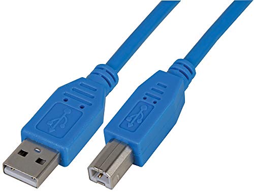 Pro Signal PSG91463 Kabel, USB 2.0 A-Stecker auf B-Stecker, Blau, 1 m von PROSIGNAL