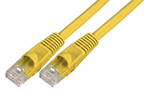 Pro Signal PSG91545 Ethernet-Patchkabel, Cat6, UTP, LSOH, Knickschutz, Gelb, 0,5 m von PROSIGNAL
