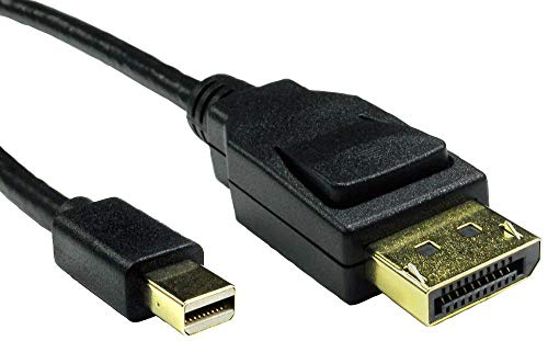 Pro Signal PSG91722 8K-Kabel Mini DisplayPort auf DisplayPort 1.4 Stecker auf Stecker, 0,5 m, Schwarz von PROSIGNAL