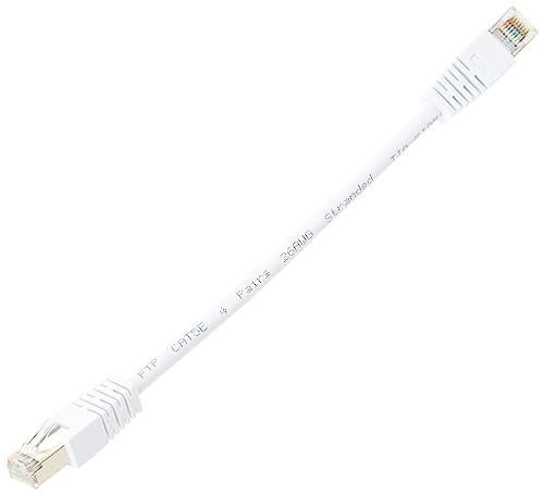 Pro Signal RJ45 auf RJ45 Cat5e S/FTP Ethernet-Patchkabel, 0,2 m, Weiß von PROSIGNAL
