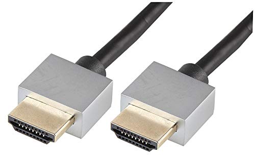 Pro Signal Slim High Speed 4K UHD 30Hz HDMI-Kabel mit Ethernet, Stecker auf Stecker, 1 m, Schwarz von PROSIGNAL