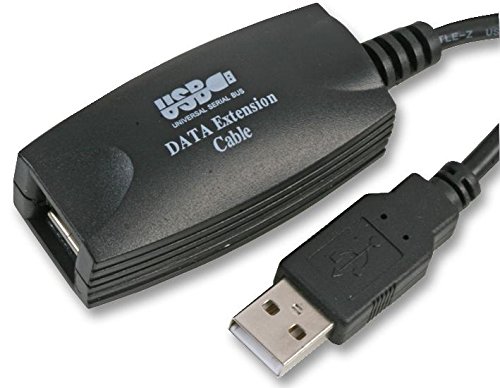 Pro Signal USB 2.0 A-Stecker auf Buchse, aktives Verlängerungskabel, 5 m, Schwarz von PROSIGNAL