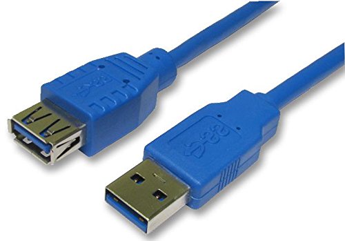 Pro Signal USB3-822BL USB 3.0 A Stecker auf A Buchse, 2 m, Blau von PROSIGNAL